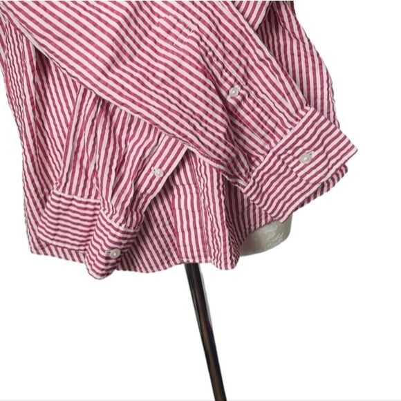 J. Crew Slim Striped Button Down Long Sleeve Shirt L - Picture 4 of 8